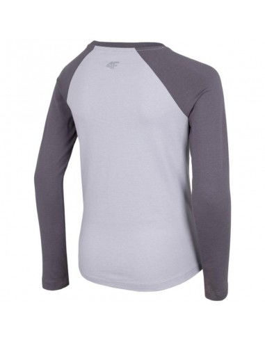 4F Παιδική Χειμερινή Μπλούζα Μακρυμάνικη Γκρι HJZ22-JTSDL001-23S