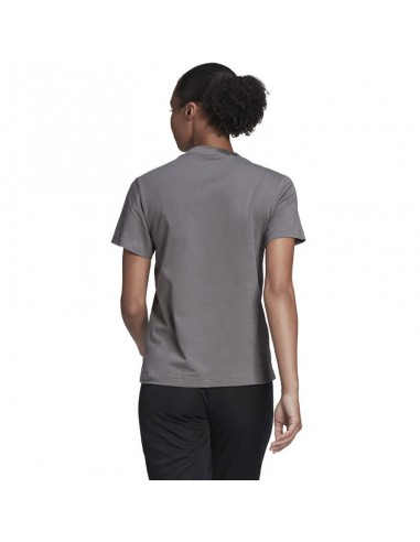 Adidas Entrada 22 Γυναικείο Αθλητικό T-shirt με V Λαιμόκοψη Γκρι HC0439