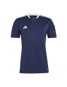 Adidas Tiro 21 Training Jersey Αθλητικό Ανδρικό T-shirt Navy Μπλε με Λογότυπο GM7585