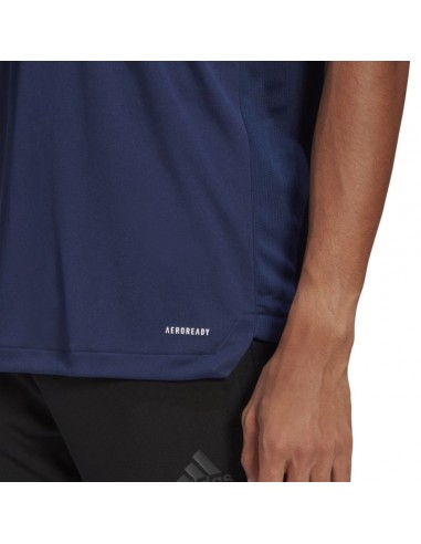 Adidas Tiro 21 Training Jersey Αθλητικό Ανδρικό T-shirt Navy Μπλε με Λογότυπο GM7585