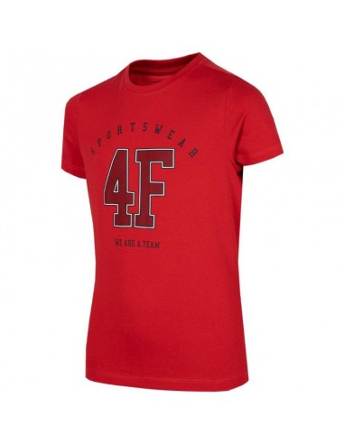 4F Παιδικό T-shirt Κόκκινο HJZ22-JTSM008-62S