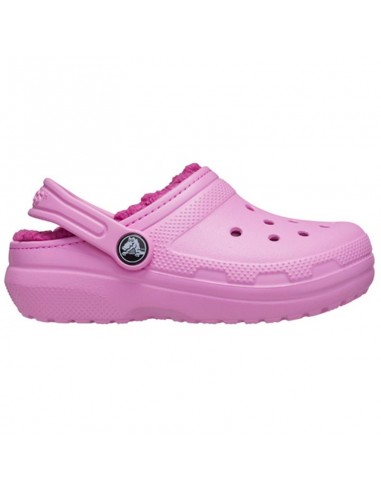 Crocs Παιδικές Παντόφλες Ροζ Classic Lined 207009-6SW