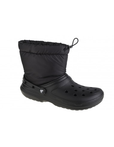 Crocs Classic Lined Neo Γυναικεία Μποτάκια με Γούνα Μαύρα 206630-060