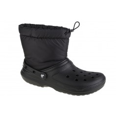 Crocs Classic Lined Neo Γυναικεία Μποτάκια με Γούνα Μαύρα 206630-060