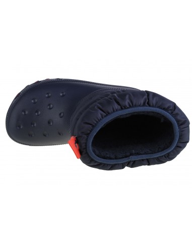 Crocs Παιδικές Γαλότσες με Εσωτερική Επένδυση Puff Μπλε 207684-410
