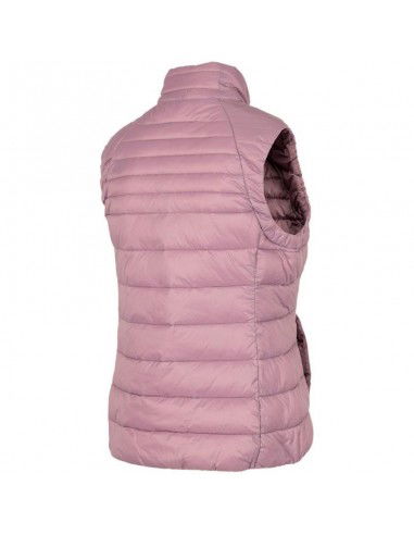 4F Κοντό Γυναικείο Αμάνικο Puffer Μπουφάν για Χειμώνα Ροζ H4Z22-KUDP001-52S