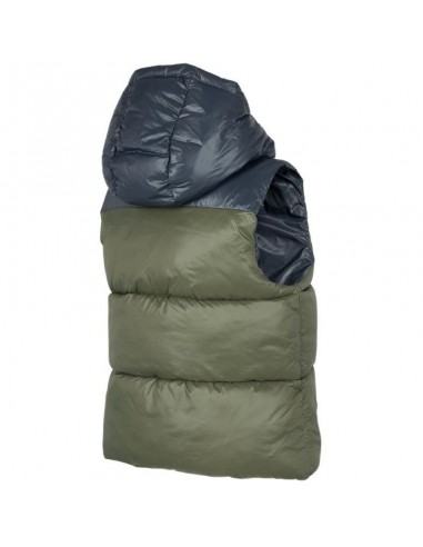 4F Κοντό Γυναικείο Αμάνικο Puffer Μπουφάν για Χειμώνα Χακί H4Z22-KUDP004-43S