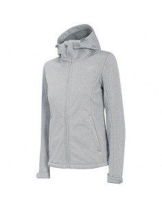 4F Γυναικείο Μπουφάν Γκρι H4Z22-SFD350-27M