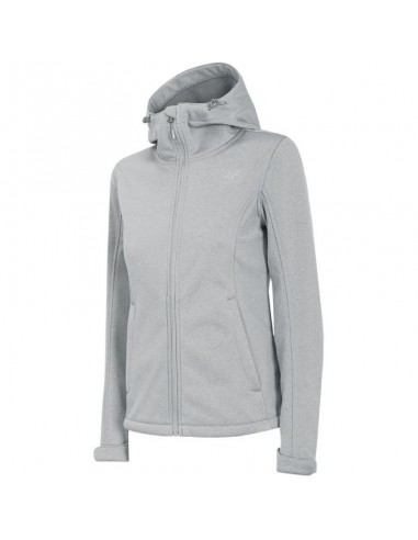 4F Γυναικείο Μπουφάν Γκρι H4Z22-SFD350-27M