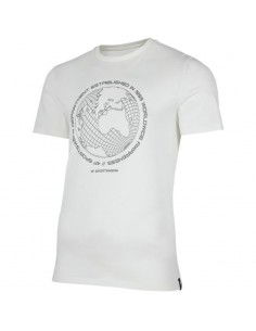 4F Ανδρικό T-shirt Λευκό με Στάμπα H4Z22-TSM026-11S