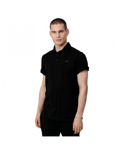 4F Ανδρικό T-shirt Polo Μαύρο H4Z22-TSM355-20S