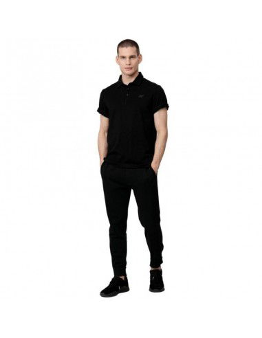 4F Ανδρικό T-shirt Polo Μαύρο H4Z22-TSM355-20S