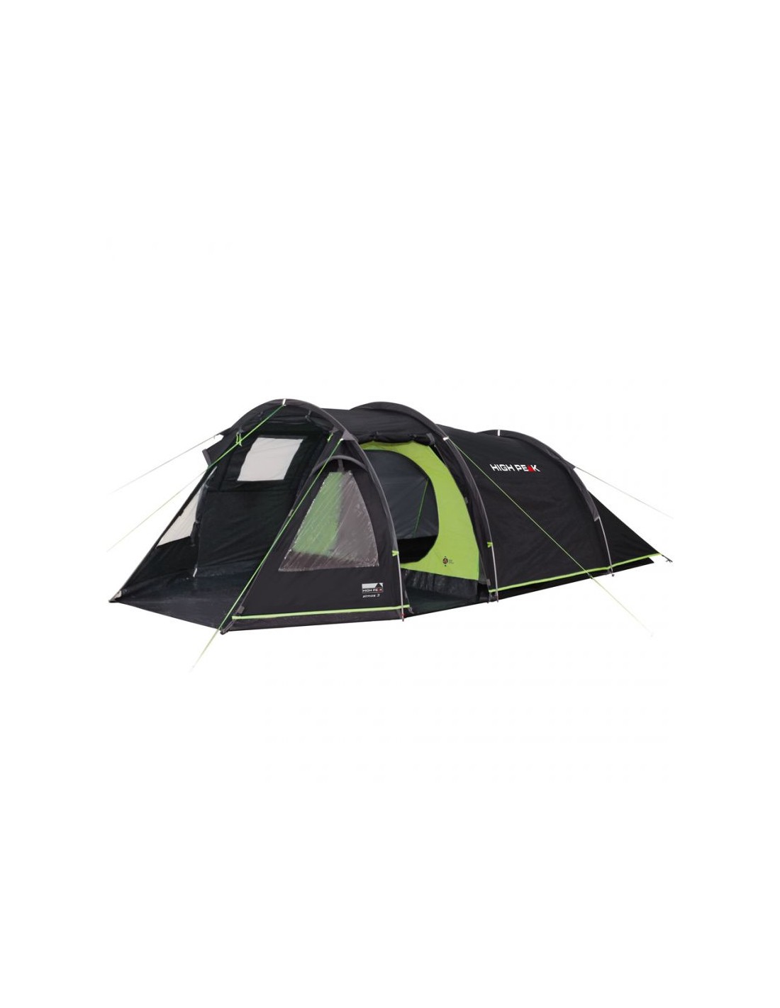 High Peak Σκηνή Camping Τούνελ Γκρι με Διπλό Πανί 4 Εποχών για 3 Άτομα 385x190x120εκ. 11535