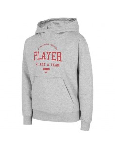 4F Παιδικό Φούτερ με Κουκούλα και Τσέπες Γκρι HJZ22-JBLM006-27M