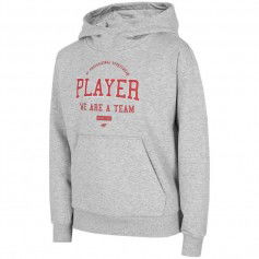 4F Παιδικό Φούτερ με Κουκούλα και Τσέπες Γκρι HJZ22-JBLM006-27M