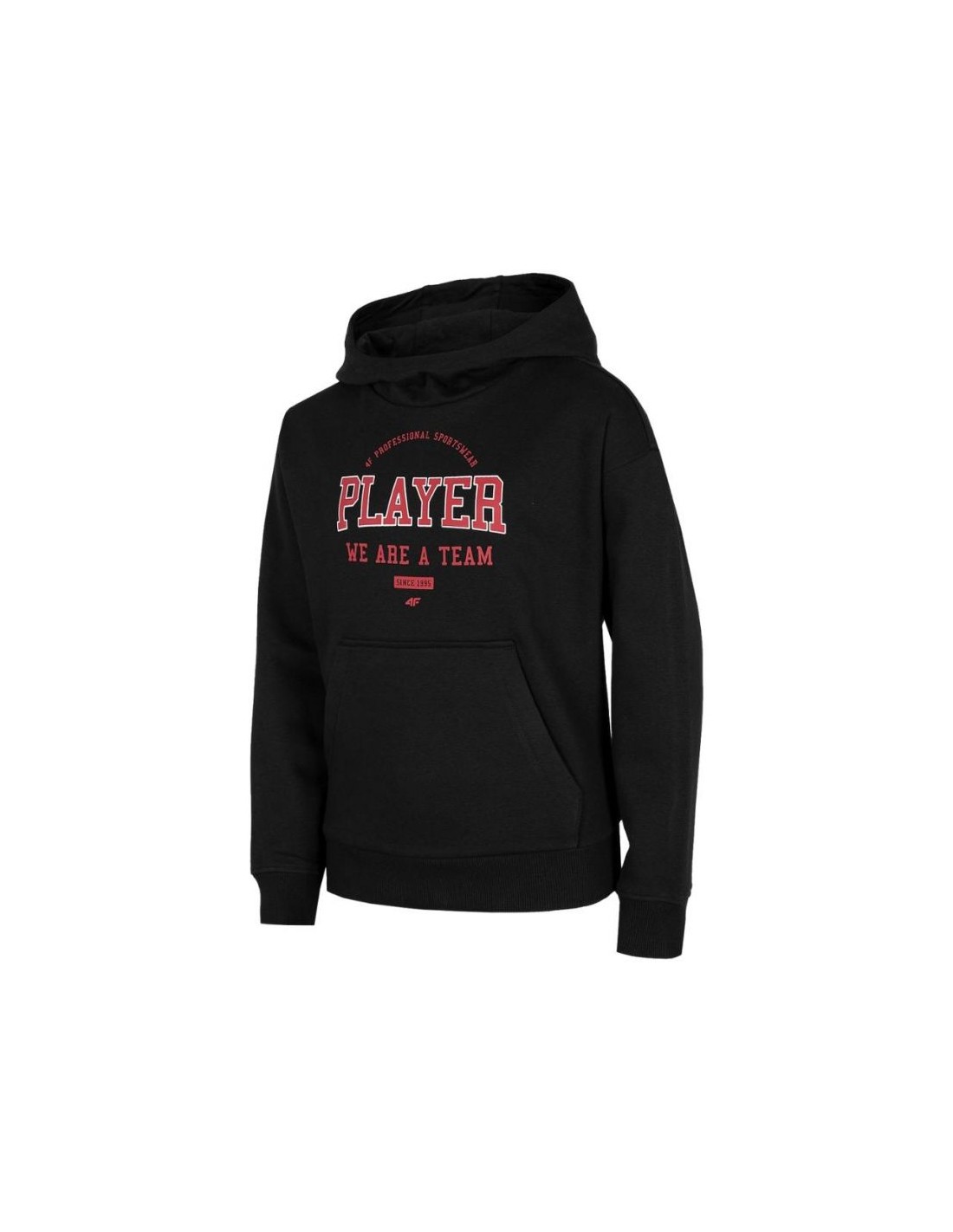 4F Παιδικό Φούτερ με Κουκούλα και Τσέπες Μαύρο HJZ22-JBLM006-20S