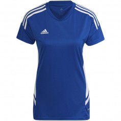 Adidas Condivo 22 Γυναικείο Αθλητικό T-shirt Fast Drying με V Λαιμόκοψη Μπλε HD4724