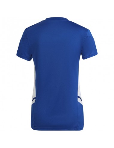 Adidas Condivo 22 Γυναικείο Αθλητικό T-shirt Fast Drying με V Λαιμόκοψη Μπλε HD4724