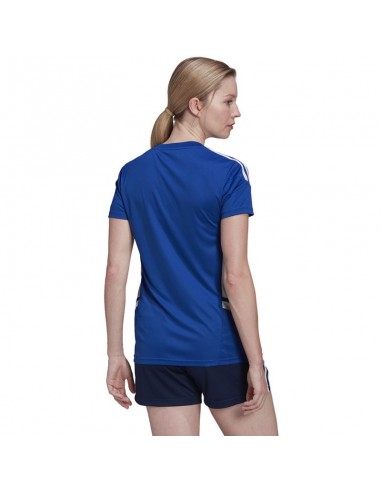 Adidas Condivo 22 Γυναικείο Αθλητικό T-shirt Fast Drying με V Λαιμόκοψη Μπλε HD4724