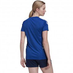 Adidas Condivo 22 Γυναικείο Αθλητικό T-shirt Fast Drying με V Λαιμόκοψη Μπλε HD4724
