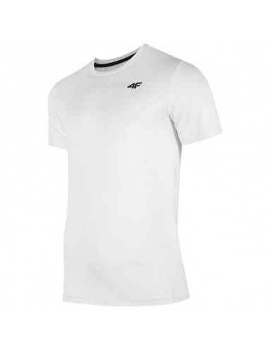 4F Ανδρικό T-shirt Λευκό Μονόχρωμο H4Z22-TSMF351-10S
