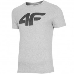 4F Ανδρικό T-shirt Γκρι με Λογότυπο H4Z22-TSM353-27M