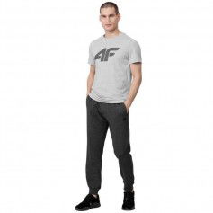 4F Ανδρικό T-shirt Γκρι με Λογότυπο H4Z22-TSM353-27M