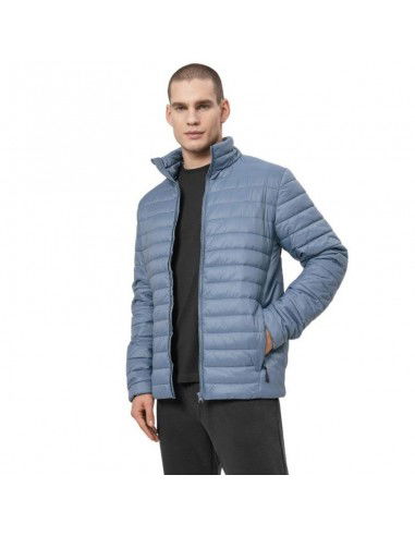 4F Ανδρικό Χειμωνιάτικο Μπουφάν Puffer Γαλάζιο H4Z22-KUMP003-34S