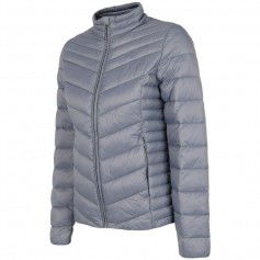 4F Κοντό Γυναικείο Puffer Μπουφάν για Χειμώνα Μωβ H4Z22-KUDP002-32S