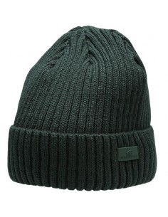 4F Beanie Ανδρικός Σκούφος με Rib Πλέξη σε Χακί χρώμα H4Z22-CAM009-43S