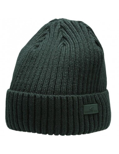 4F Beanie Ανδρικός Σκούφος με Rib Πλέξη σε Χακί χρώμα H4Z22-CAM009-43S