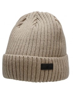 4F Beanie Ανδρικός Σκούφος με Rib Πλέξη σε Καφέ χρώμα H4Z22-CAM009-82S