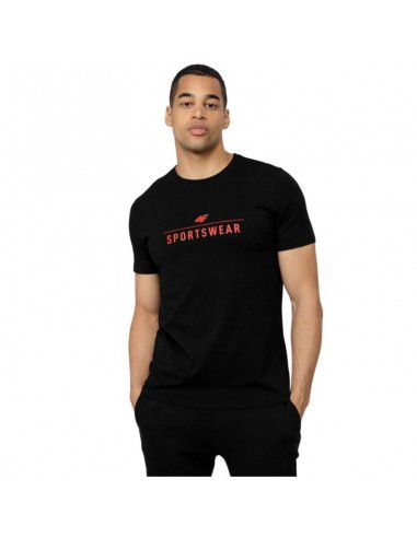 4F Ανδρικό T-shirt Μαύρο με Λογότυπο H4Z22-TSM354-21S