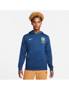 Nike Brazilian Travel Ανδρικό Φούτερ με Κουκούλα και Τσέπες Μπλε DH4822-490