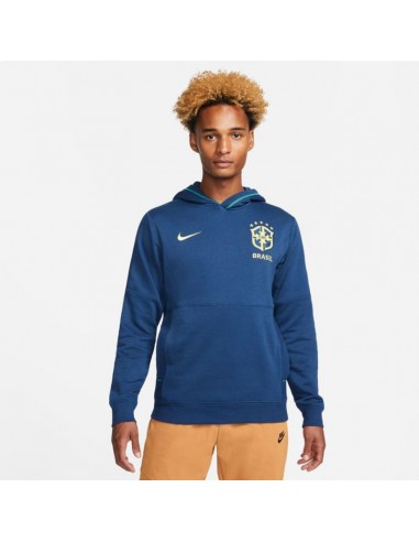 Nike Brazilian Travel Ανδρικό Φούτερ με Κουκούλα και Τσέπες Μπλε DH4822-490