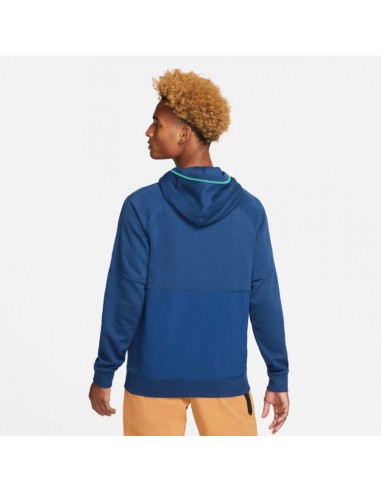 Nike Brazilian Travel Ανδρικό Φούτερ με Κουκούλα και Τσέπες Μπλε DH4822-490