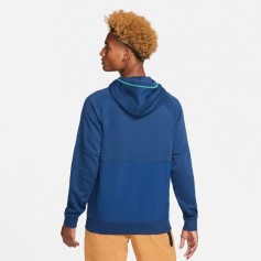 Nike Brazilian Travel Ανδρικό Φούτερ με Κουκούλα και Τσέπες Μπλε DH4822-490