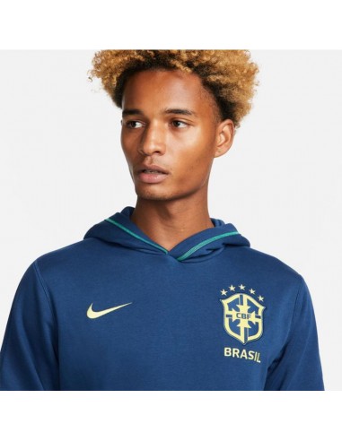 Nike Brazilian Travel Ανδρικό Φούτερ με Κουκούλα και Τσέπες Μπλε DH4822-490