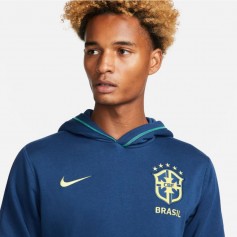 Nike Brazilian Travel Ανδρικό Φούτερ με Κουκούλα και Τσέπες Μπλε DH4822-490
