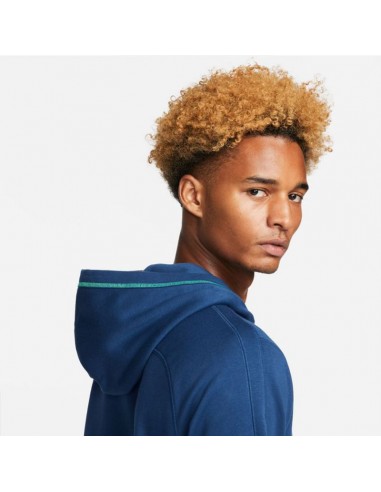 Nike Brazilian Travel Ανδρικό Φούτερ με Κουκούλα και Τσέπες Μπλε DH4822-490