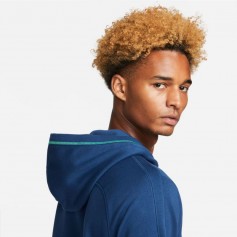 Nike Brazilian Travel Ανδρικό Φούτερ με Κουκούλα και Τσέπες Μπλε DH4822-490