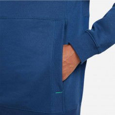 Nike Brazilian Travel Ανδρικό Φούτερ με Κουκούλα και Τσέπες Μπλε DH4822-490