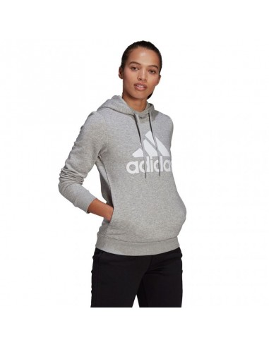 Adidas Essentials Γυναικείο Φούτερ με Κουκούλα Γκρι GL0719