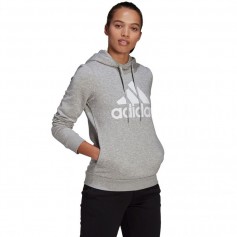 Adidas Essentials Γυναικείο Φούτερ με Κουκούλα Γκρι GL0719