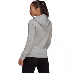Adidas Essentials Γυναικείο Φούτερ με Κουκούλα Γκρι GL0719