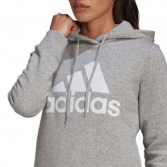 Adidas Essentials Γυναικείο Φούτερ με Κουκούλα Γκρι GL0719