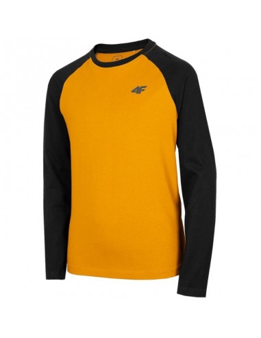 4F Παιδική Χειμερινή Μπλούζα Μακρυμάνικη Κίτρινη HJZ22-JTSML001-71S