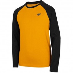 4F Παιδική Χειμερινή Μπλούζα Μακρυμάνικη Κίτρινη HJZ22-JTSML001-71S