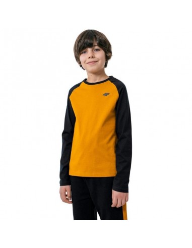 4F Παιδική Χειμερινή Μπλούζα Μακρυμάνικη Κίτρινη HJZ22-JTSML001-71S