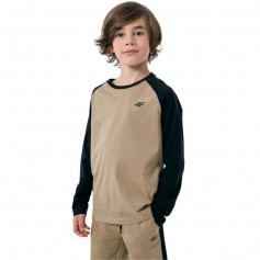4F Παιδική Χειμερινή Μπλούζα Μακρυμάνικη Μπεζ HJZ22-JTSML001-82S